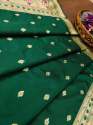  GREEN BANARASI SILK PAITHANI DUPATTA thumb 3
