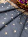 GREY-BANARASI SILK DUPATTA thumb 2