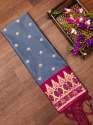 GREY PAITHANI SILK DUPATTA 