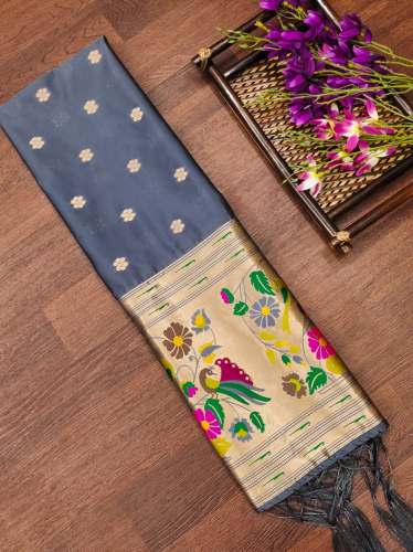 GREY SILK DUPATTA