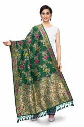 JERRYGREEN BANARASI SILK CHAMELI DUPATTA