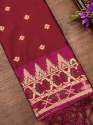 MAROON PAITHANI SILK DUPATTA thumb 1