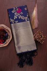 NAVYBLUE FANCY BANARASI SILK DUPATTA 