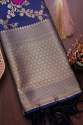 NAVYBLUE FANCY BANARASI SILK DUPATTA  thumb 1
