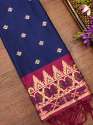 NAVYBLUE PAITHANI SILK DUPATTA thumb 1