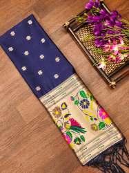 NAVYBLUE SILK DUPATTA