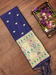 NBLUE BANARASI SILK PAITHANI DUPATTA