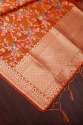  ORANGE BANARASI SILK WITH ZARI DUPATTA thumb 3