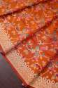  ORANGE BANARASI SILK WITH ZARI DUPATTA thumb 5