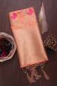PEACH FANCY BANARASI SILK DUPATTA 