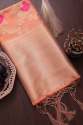 PEACH FANCY BANARASI SILK DUPATTA  thumb 1