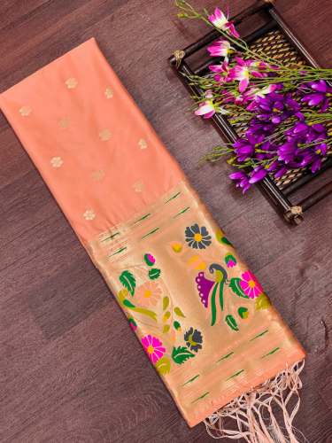 PEACH SILK DUPATTA