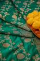 PGREEN BANARASI SILK DUPATTA thumb 3