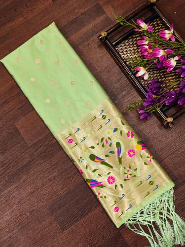 PISTA-BANARASI SILK DUPATTA
