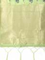 PISTA BANARASI SILK WITH FLOWER PATTERN DUPATTA thumb 4