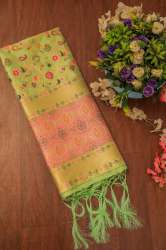  Pista Kashmiri Banarasi Silk Dupatta