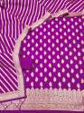 PURPLE BANARASI SILK UNSTICHED SUIT thumb 2