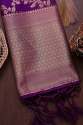  PURPLE FANCY BANARASI SILK DUPATTA thumb 1