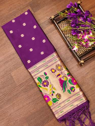 PURPLE SILK DUPATTA