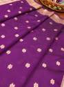PURPLE SILK DUPATTA thumb 2