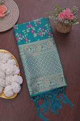  RAMA BANARASI SILK FLOWER PATTERN DUPATTA