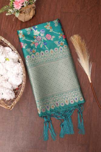  RAMA BANARASI SILK WITH ZARI DUPATTA