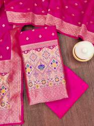  RANI BANARASI SILK UNSTICH SUIT