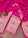 RANI BANARASI SILK UNSTICH SUIT thumb 1
