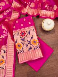 RANI BANARASI SILK UNSTICHED SUIT