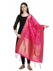 RANI BANRASI SILK WITH FLOWER PATTERN DUPATTA