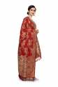 RED BANARASI SILK CHAMELI DUPATTA thumb 1