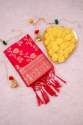 RED BANARASI SILK DUPATTA