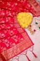 RED BANARASI SILK DUPATTA thumb 2