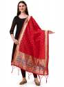 RED BANARASI SILK PAITHANI DUPATTA