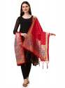 RED BANARASI SILK PAITHANI DUPATTA thumb 2