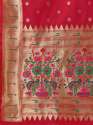 RED BANARASI SILK PAITHANI DUPATTA thumb 4
