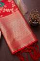  RED FANCY BANARASI SILK DUPATTA thumb 1