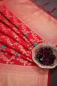  RED FANCY BANARASI SILK DUPATTA thumb 4