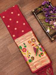 RED SILK DUPATTA