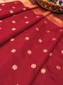 RED SILK DUPATTA thumb 3