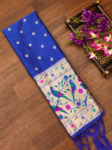ROYALBLUE-BANARASI SILK DUPATTA
