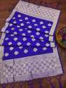ROYALBLUE BANARASI SILK DUPATTA WITH FLOWER TREE ZARI  thumb 2