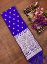 ROYALBLUE BANARASI SILK DUPATTA WITH PAITHNI TOUCH