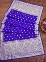 ROYALBLUE BANARASI SILK DUPATTA WITH PAITHNI TOUCH thumb 1