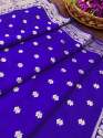 ROYALBLUE BANARASI SILK DUPATTA WITH PAITHNI TOUCH thumb 3