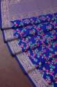 ROYALBLUE BANARASI SILK FLOWER PATTERN DUPATTA thumb 2