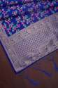 ROYALBLUE BANARASI SILK FLOWER PATTERN DUPATTA thumb 3