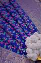 ROYALBLUE BANARASI SILK FLOWER PATTERN DUPATTA thumb 4
