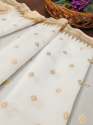 WHITE BANARASI SILK DUPATTA thumb 2