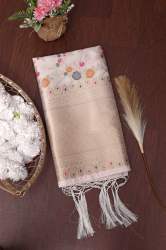 WHITE BANARASI SILK WITH ZARI DUPATTA